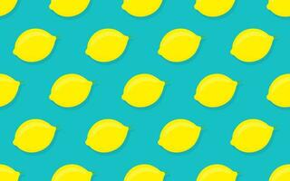 seamless pattern with yellow lemons. Vector illustration.