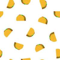 Tacos seamless pattern. Mexican food. vector illustration