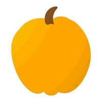 calabaza amarillo otoño comida jardín elemento icono vector