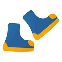 rubber boots blue yellow couple elements icon vector