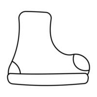 boot rubber rain line doodle element icon vector