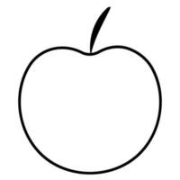 apple green fruit food fresh icon element vector