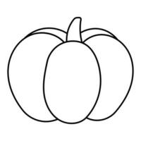 calabaza negro otoño comida línea elemento icono vector