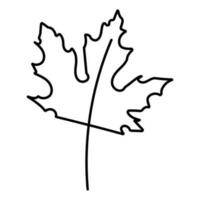 leaf foliage autumn line icon forest element vector