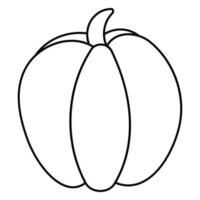 pumpkin black autumn food line element icon vector