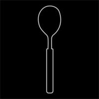 spoon kitchen food soup cook line doodle vector