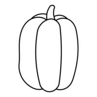 calabaza negro otoño comida línea elemento icono vector