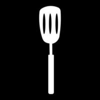 slotted kitchen spatula fry cook black white vector