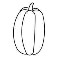 calabaza negro otoño comida línea elemento icono vector