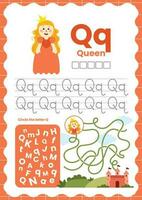 flat design vector cute colorful alphabet learn abc english flashcard printable for kids activity