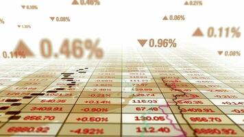 aziendale attività commerciale finanza dati grafici diagramma mostrando i saldi numeri profitti progresso video