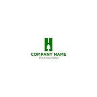 H Pine Logo Design Vector