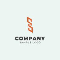 geometric letter s logo design for company brand vector