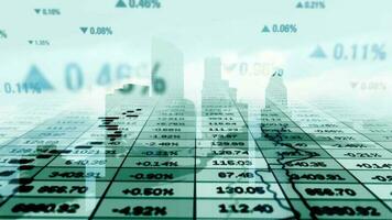 finanza aziendale attività commerciale profitti i saldi dati grafici animazione sfondo video