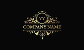 Vintage and luxury logo template vector