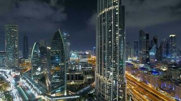 Time lapse of modern futuristic cityscape skyline view video