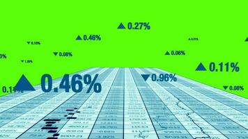 a green screen with a stock market chart isolated on green background video