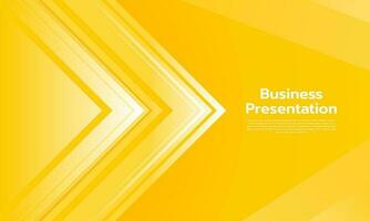 Business presentation arrow template. Abstract Yellow Background. Vector illustration.