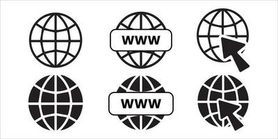 Set web icon. Go to web symbol icon vector illustration