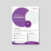 Modern corporate and business promotion A4 flyer design vector template.