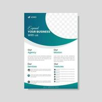 Modern corporate flyer design A4 vector template for print.