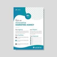 Modern abstract business flyer design vector template.