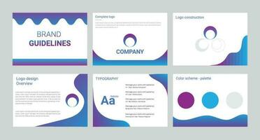 Brand guidelines design vector template.