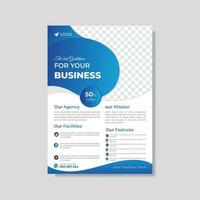Modern business flyer A4 vector template for digital marketing agency, suitable for business poster layout, corporate banners, and leaflets, cover page, perfect for creative professional business