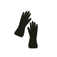 Gloves vector image.Winter ski gloves glyph icon vector image. Simple line art icon work gloves in trendy vector image