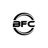 bfc letra logo diseño en ilustración. vector logo, caligrafía diseños para logo, póster, invitación, etc.