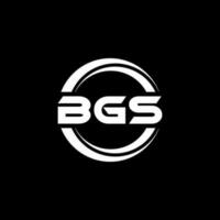 BGS letter logo design in illustration. Vector logo, calligraphy designs for logo, Poster, Invitation, etc.