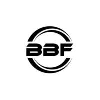 bbf letra logo diseño en ilustración. vector logo, caligrafía diseños para logo, póster, invitación, etc.