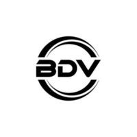 bdv letra logo diseño en ilustración. vector logo, caligrafía diseños para logo, póster, invitación, etc.