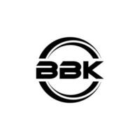 BBK letter logo design in illustration. Vector logo, calligraphy designs for logo, Poster, Invitation, etc.