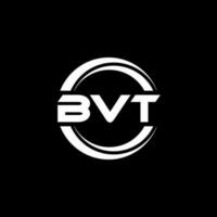 BVT letter logo design in illustration. Vector logo, calligraphy designs for logo, Poster, Invitation, etc.