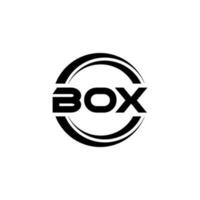 BOX letter logo design in illustration. Vector logo, calligraphy designs for logo, Poster, Invitation, etc.