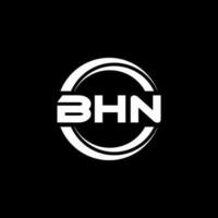 BHN letter logo design in illustration. Vector logo, calligraphy designs for logo, Poster, Invitation, etc.