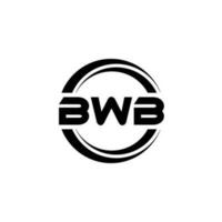 bwb letra logo diseño en ilustración. vector logo, caligrafía diseños para logo, póster, invitación, etc.