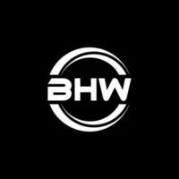 BHW letter logo design in illustration. Vector logo, calligraphy designs for logo, Poster, Invitation, etc.