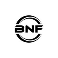 BNF letter logo design in illustration. Vector logo, calligraphy designs for logo, Poster, Invitation, etc.