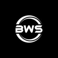 BWS letter logo design in illustration. Vector logo, calligraphy designs for logo, Poster, Invitation, etc.