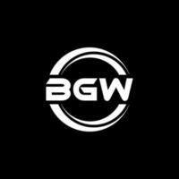 BGW letter logo design in illustration. Vector logo, calligraphy designs for logo, Poster, Invitation, etc.