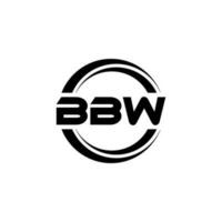 bbw letra logo diseño en ilustración. vector logo, caligrafía diseños para logo, póster, invitación, etc.