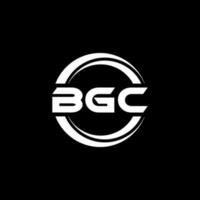 BGC letter logo design in illustration. Vector logo, calligraphy designs for logo, Poster, Invitation, etc.