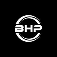 bhp letra logo diseño en ilustración. vector logo, caligrafía diseños para logo, póster, invitación, etc.