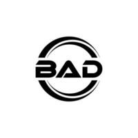 BAD letter logo design in illustration. Vector logo, calligraphy designs for logo, Poster, Invitation, etc.