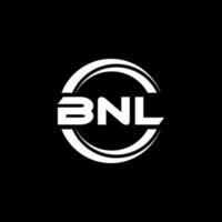 BNL letter logo design in illustration. Vector logo, calligraphy designs for logo, Poster, Invitation, etc.