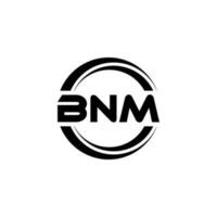 diseño de logotipo de letra bnm en ilustración. logotipo vectorial, diseños de caligrafía para logotipo, afiche, invitación, etc. vector