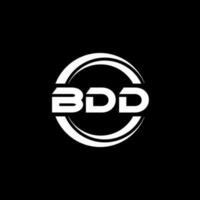 BDD letter logo design in illustration. Vector logo, calligraphy designs for logo, Poster, Invitation, etc.
