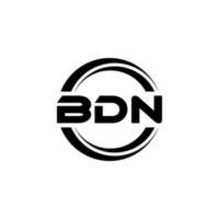 BDN letter logo design in illustration. Vector logo, calligraphy designs for logo, Poster, Invitation, etc.